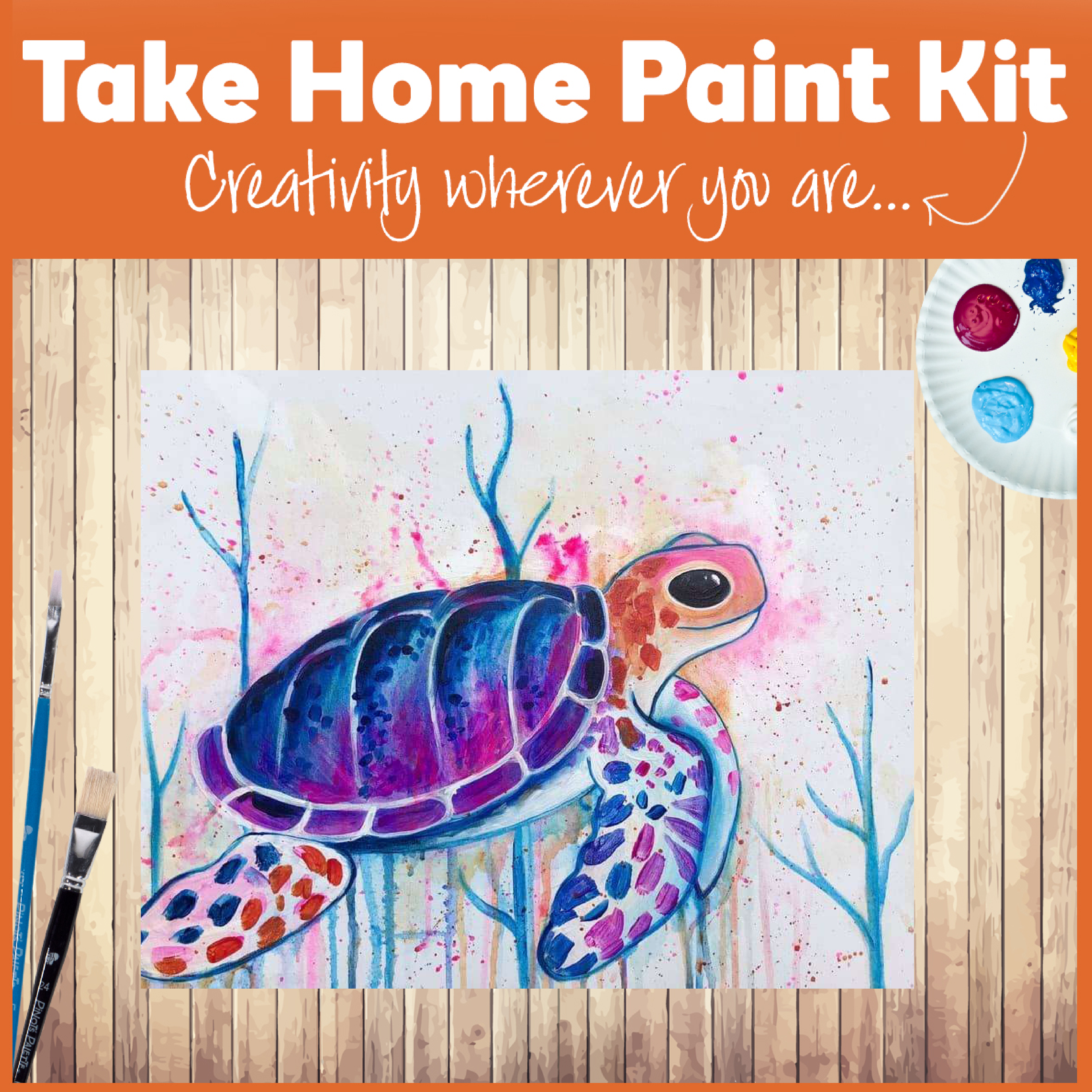 Kit with Video Tutorial-Serene Sea Turtle